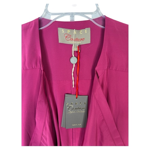 SPACE COUTURE NWT MALICE TRENCH SPLOVERINC OPEN FRONT WATERFALL JACKET  SZ L - Picture 3 of 7